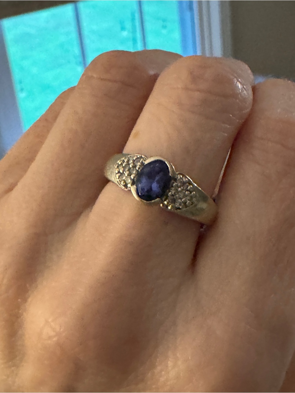 Levian Solid 14K white gold tanzanite and Diamond Accent women’s ring sz 6.25 - Picture 10 of 10
